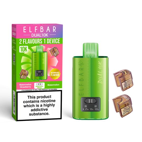 ELFBAR DUAL10K Refillable Pod Kit Strength: 2% Nic ENG | Flavor: Watermelon Edition wholesale price