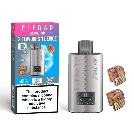 ELFBAR DUAL10K Refillable Pod Kit Strength: 2% Nic ENG | Flavor: Tobacco Edition wholesale