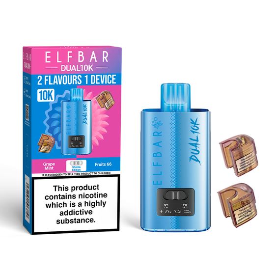 for wholesale ELFBAR DUAL10K Refillable Pod Kit Strength: 2% Nic ENG | Flavor: Shisha Edition