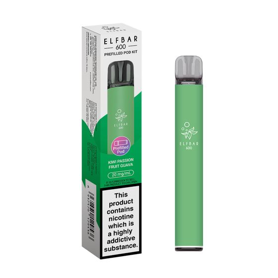 ELFBAR 600 Prefilled Pod Kit Strength: 2% Nic ENG | Flavor: Kiwi Passion Fruit Guava wholesale