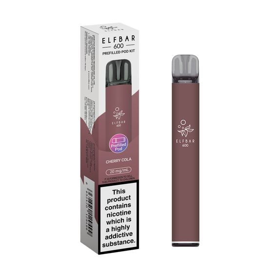 UK shop ELFBAR 600 Prefilled Pod Kit Strength: 2% Nic ENG | Flavor: Cherry Cola