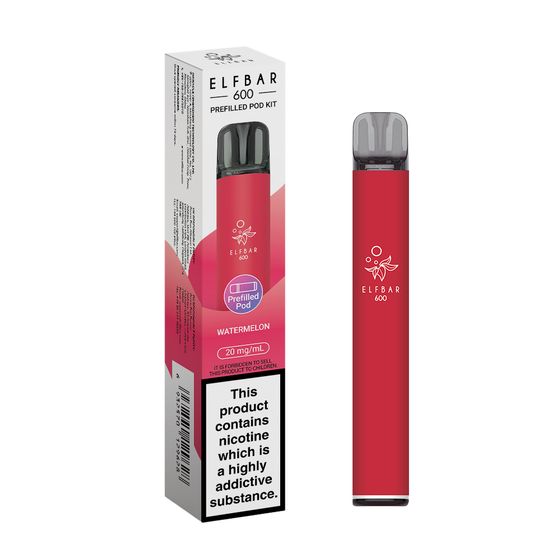 ELFBAR 600 Prefilled Pod Kit Strength: 2% Nic ENG | Flavor: Watermelon authentic