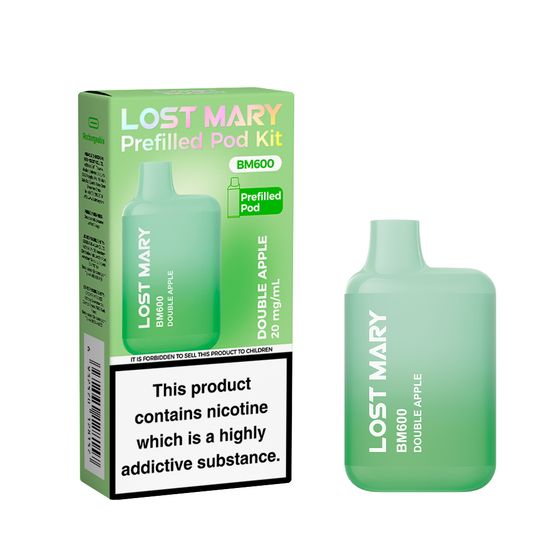 authentic LOST MARY BM600 Prefilled Pod Kit Strength: 2% Nic ENG | Flavor: Double Apple