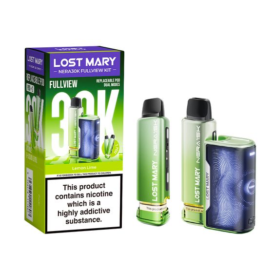 LOST MARY NERA30K FULLVIEW Refillable Pod Kit (UK) 1PC Strength: 2% Nic ENG | Flavor: Lemon Lime UK supplier