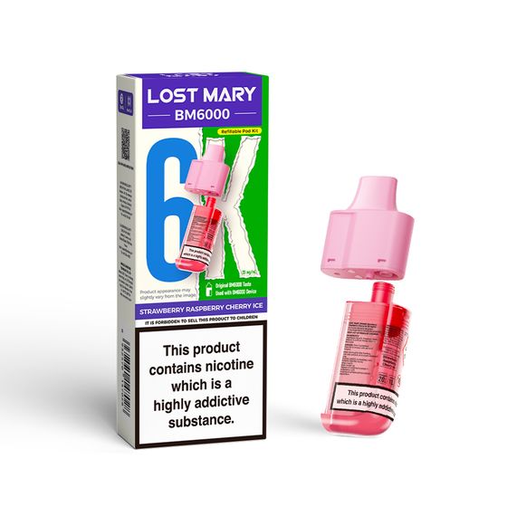 LOST MARY BM6000 Refillable Pod P+C UK supplier