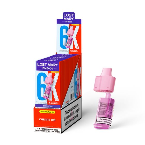 LOST MARY BM6000 Refillable Pod P+C UK supplier