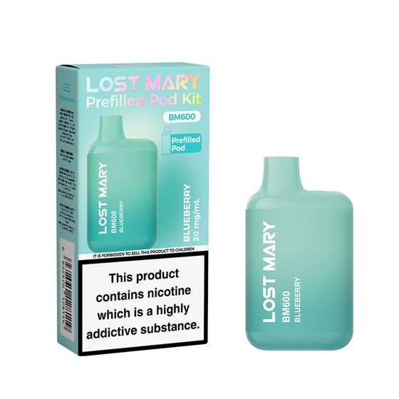 for wholesale [M] LOST MARY BM600 Prefilled Pod Kit (UK) Strength: 2% Nic ENG | Flavor: Blueberry