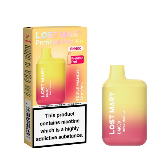 [M] LOST MARY BM600 Prefilled Pod Kit (UK) Strength: 2% Nic ENG | Flavor: Triple Melon UK supplier