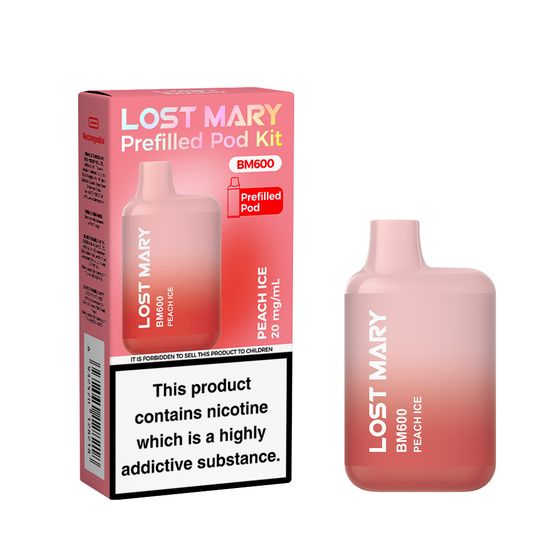 cheap [M] LOST MARY BM600 Prefilled Pod Kit (UK) Strength: 2% Nic ENG | Flavor: Peach Ice