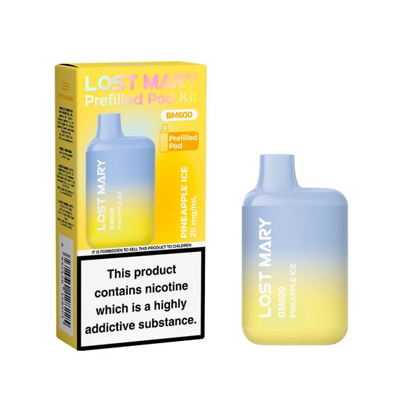 [M] LOST MARY BM600 Prefilled Pod Kit (UK) Strength: 2% Nic ENG | Flavor: Pineapple Ice UK supplier