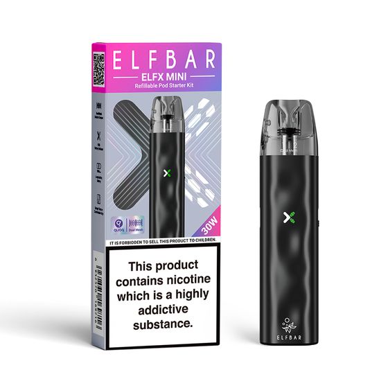 UK store ELFBAR ELFX MINI Refillable Dual Mesh Pod Starter Kit