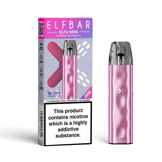 UK supplier ELFBAR ELFX MINI Refillable Dual Mesh Pod Starter Kit