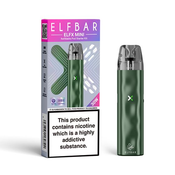 authentic ELFBAR ELFX MINI Refillable Dual Mesh Pod Starter Kit