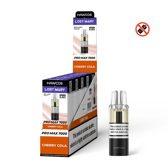UK wholesale HAWCOS×LOST MARY PRO MAX 7000 Refillable Pod