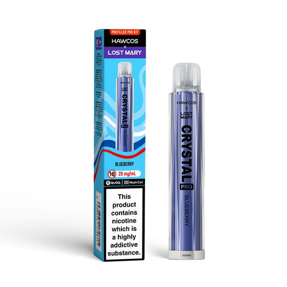 wholesale price [NEW] HAWCOS × LOST MARY Crystal Pro KIT (UK) 1PC Flavor: Blueberry