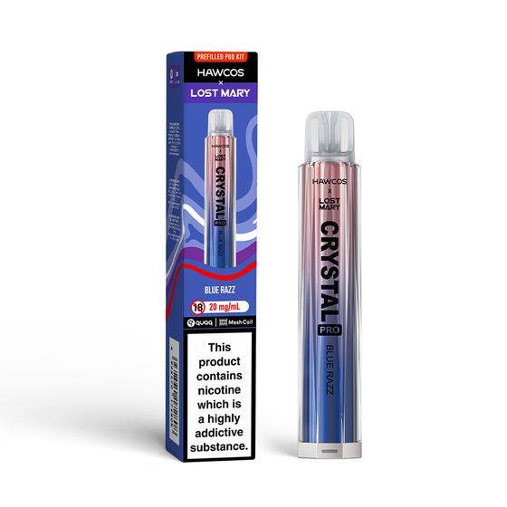 [NEW] HAWCOS × LOST MARY Crystal Pro KIT (UK) 1PC Flavor: Blue Razz UK supplier