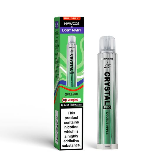 [NEW] HAWCOS × LOST MARY Crystal Pro KIT (UK) 1PC Flavor: Double Apple authentic