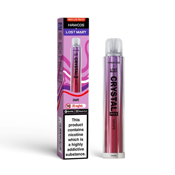 [NEW] HAWCOS × LOST MARY Crystal Pro KIT (UK) 1PC Flavor: Grape cheap