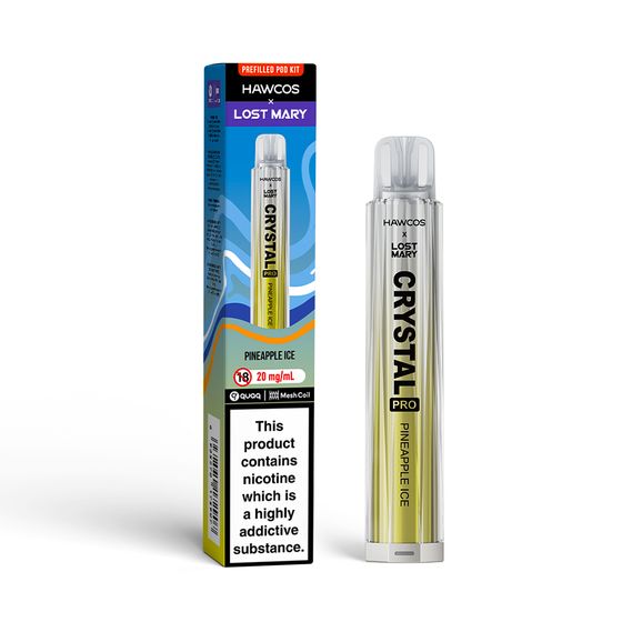 UK supplier HAWCOS × LOST MARY Crystal Pro KIT (UK) 1PC Flavor: Pineapple Ice