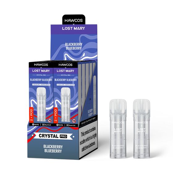HAWCOS × LOST MARY Crystal Pro Prefilled Pod 2ML × 2 (UK) 1PC UK shop