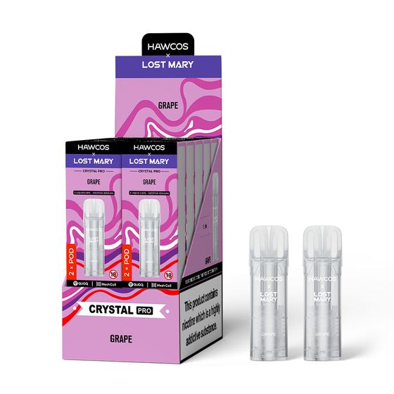 UK wholesale HAWCOS × LOST MARY Crystal Pro Prefilled Pod 2ML × 2 (UK) 1PC