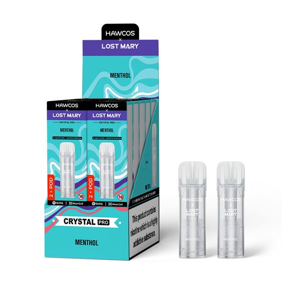 UK supplier HAWCOS × LOST MARY Crystal Pro Prefilled Pod 2ML × 2 (UK) 1PC