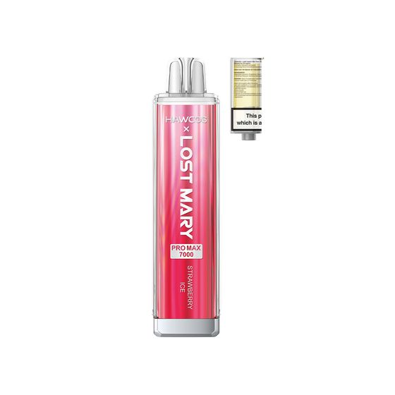 [Old Version] HAWCOS×LOST MARY PRO MAX 7000 Refillable Pod Flavor: Strawberry Ice UK supplier