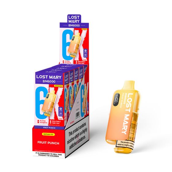 [NEW] LOST MARY BM6000 Refillable Pod Kit -F (UK) 1PC UK supplier