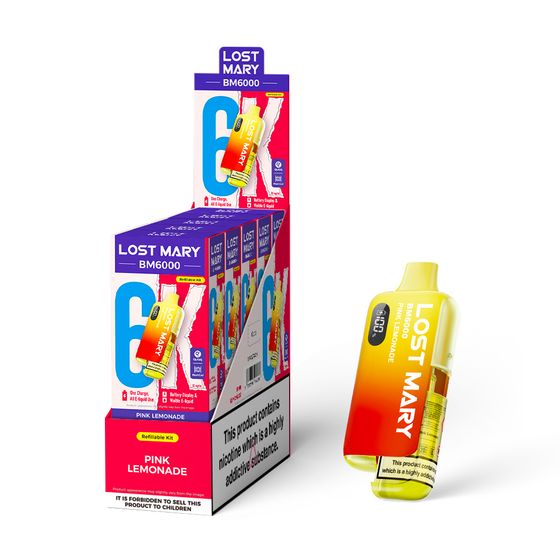 UK supplier [NEW] LOST MARY BM6000 Refillable Pod Kit -F (UK) 1PC
