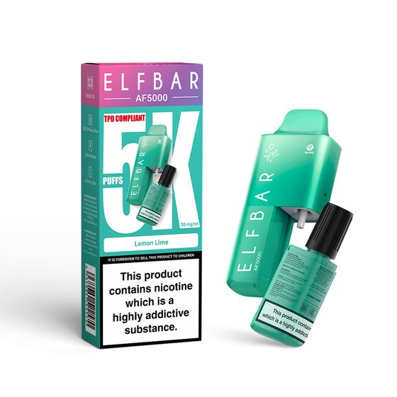 [NEW] ELFBAR AF5000 Refillable Pod Kit -A (UK) Strength: 2% Nic ENG | Flavor: Lemon Lime UK wholesale