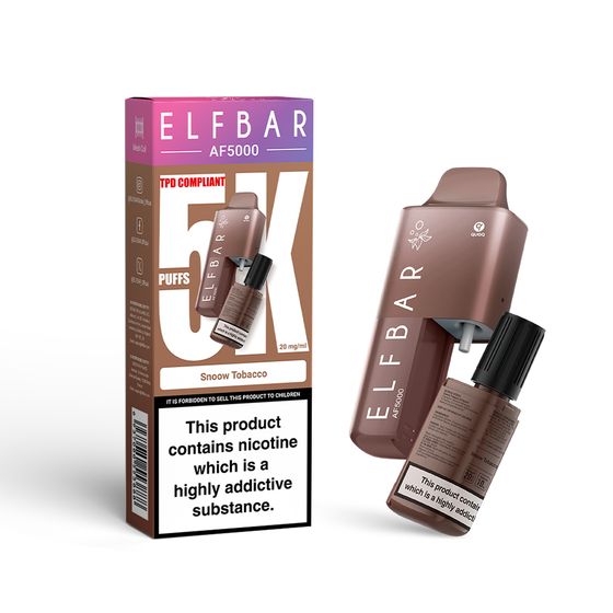 [NEW] ELFBAR AF5000 Refillable Pod Kit -A (UK) Strength: 2% Nic ENG | Flavor: Snoow Tobacco cheap
