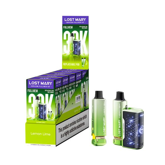 UK store LOST MARY NERA30K FULLVIEW Refillable Pod Kit (UK) 1PC