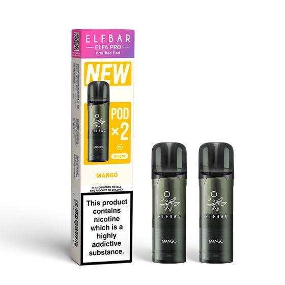 [NEW] ELFBAR ELFA PRO V2 Prefilled Pod×2 (UK) Flavor: Mango UK store