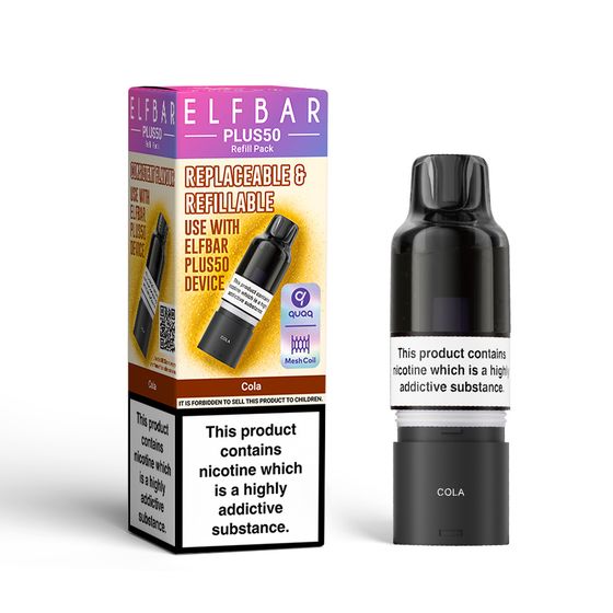 authentic ELFBAR PLUS50 Refill pack (UK) Flavor: Cola