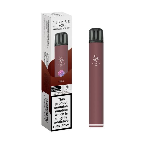 wholesale ELFBAR 600 Prefilled Pod Kit Strength: 2% Nic ENG | Flavor: Cola