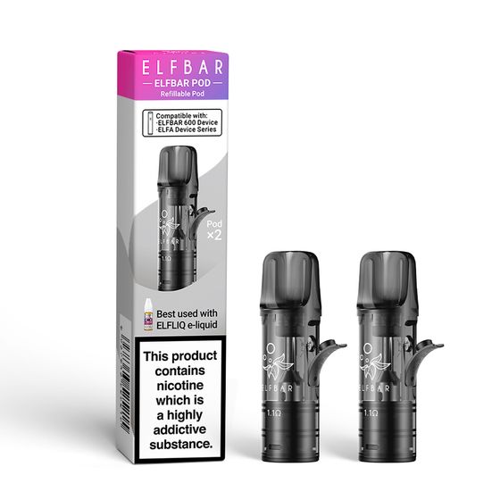 UK wholesale ELFBAR Refillable Pod Resistance: 1.1Ω