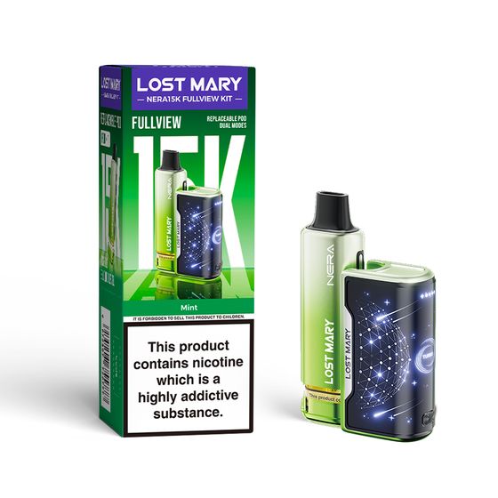 LOST MARY NERA15K Refillable Kit (UK) 1PC Flavor: Mint UK store