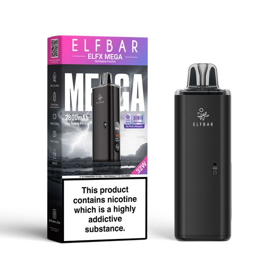 ELFBAR ELFX MEGA Refillable Pod Kit Flavor: Black UK wholesale