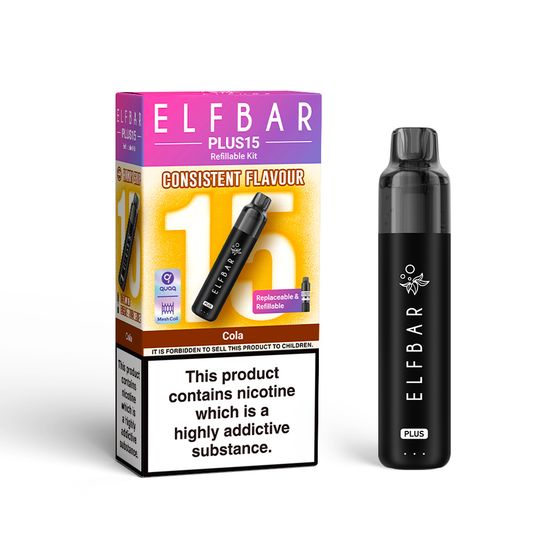 UK store ELFBAR PLUS15 Refillable Kit Flavor: Cola