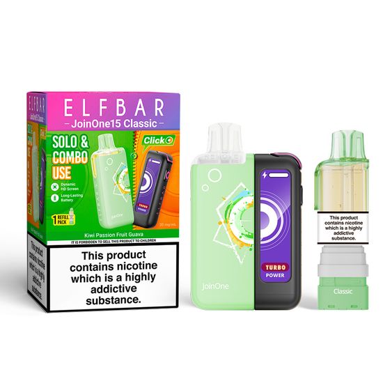 [Coming Soon] ELFBAR JoinOne15 Classic Refillable Kit Flavor: Kiwi Passion Fruit Guava UK store