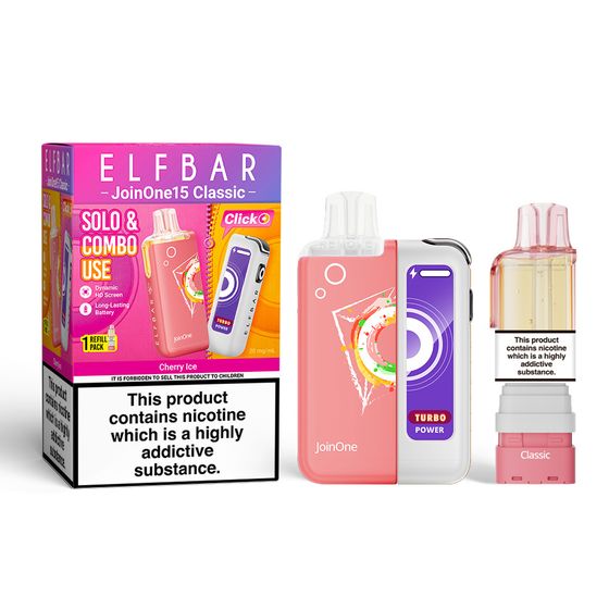 [Coming Soon] ELFBAR JoinOne15 Classic Refillable Kit Flavor: Cherry Ice UK store