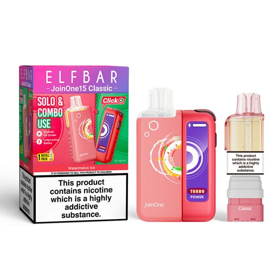 wholesale [Coming Soon] ELFBAR JoinOne15 Classic Refillable Kit Flavor: Watermelon Ice