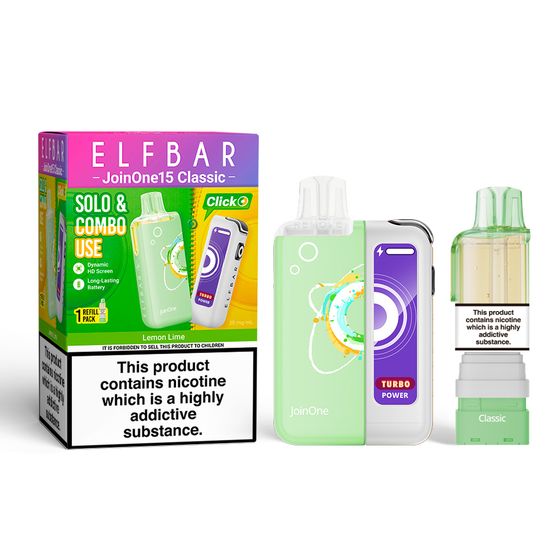 [Coming Soon] ELFBAR JoinOne15 Classic Refillable Kit Flavor: Lemon Lime UK supplier
