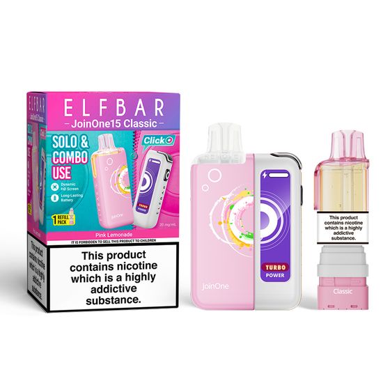 wholesale [Coming Soon] ELFBAR JoinOne15 Classic Refillable Kit Flavor: Pink Lemonade