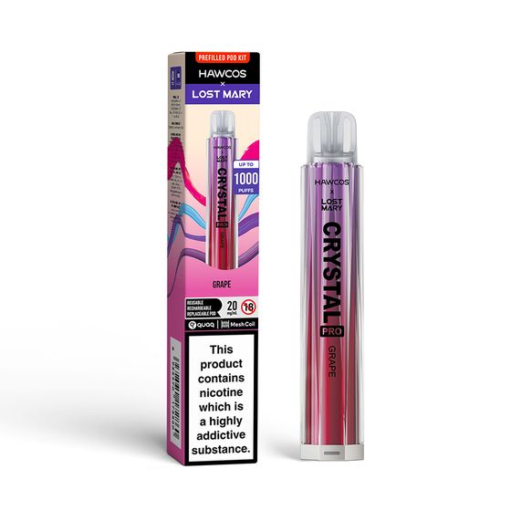 for wholesale HAWCOS × LOST MARY Crystal Pro KIT (UK) 1PC Flavor: Grape | Strength: 2% Nic ENG