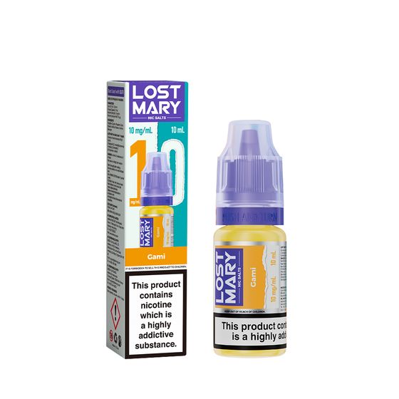 UK shop LOST MARY Nic Salts E-Liquids 10ml Strength: 1% Nic ENG | Flavor: Gami