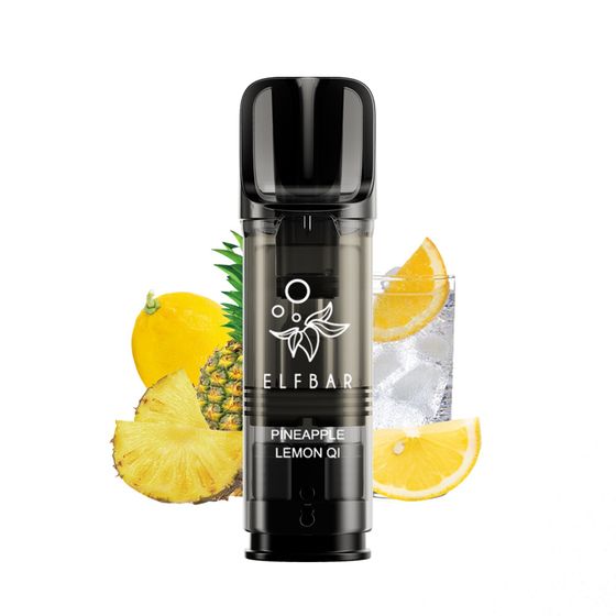 UK store [New] ELFBAR ELFA PRO 2ML Prefilled Pod 2pcs Flavor: Pineapple Lemon Qi | Strength: 2% Nic TPD ENG