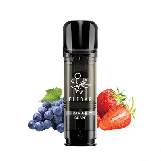 [New] ELFBAR ELFA PRO 2ML Prefilled Pod 2pcs Flavor: Strawberry Grape | Strength: 2% Nic TPD ENG UK wholesale