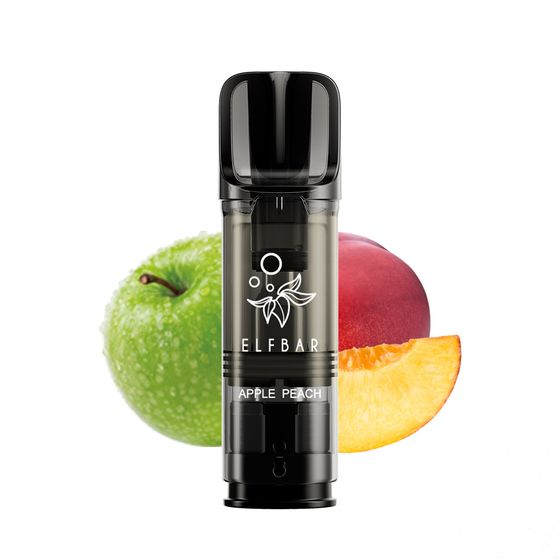 authentic [New] ELFBAR ELFA PRO 2ML Prefilled Pod 2pcs Flavor: Apple Peach | Strength: 2% Nic TPD ENG