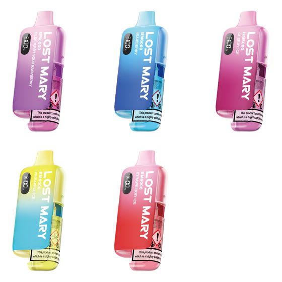 UK wholesale LOST MARY BM6000 Refillable Pod Kit-1 % & 0% Nic